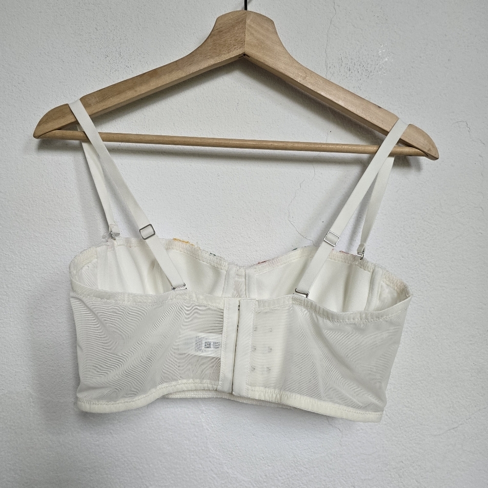 NWT Aerie Show Off Eyelet Unlined Bra Floral Lace Bustier 36C - Picture 12 of 17